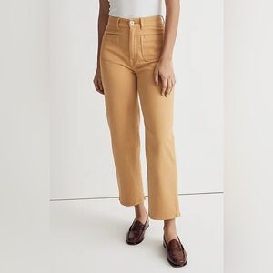 Madewell Emmett 2.0 Wide Leg Crop Pants in Earthen Gold